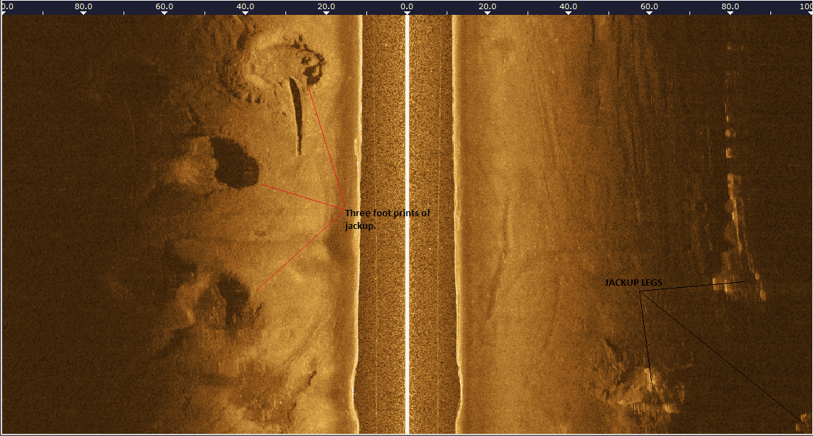 Khảo sát Side Scan Sonar 6 Jackup Footprint